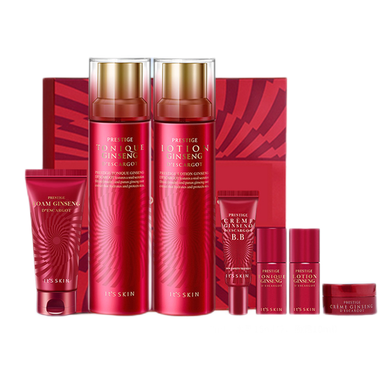 伊思晶钻红参蜗牛水乳2件套 抗衰滋养补水保湿