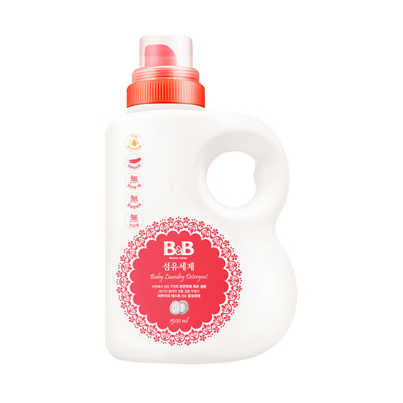 保宁纤维洗涤剂(香草香-瓶装)1500ml 婴幼儿宝宝衣物清洁留香