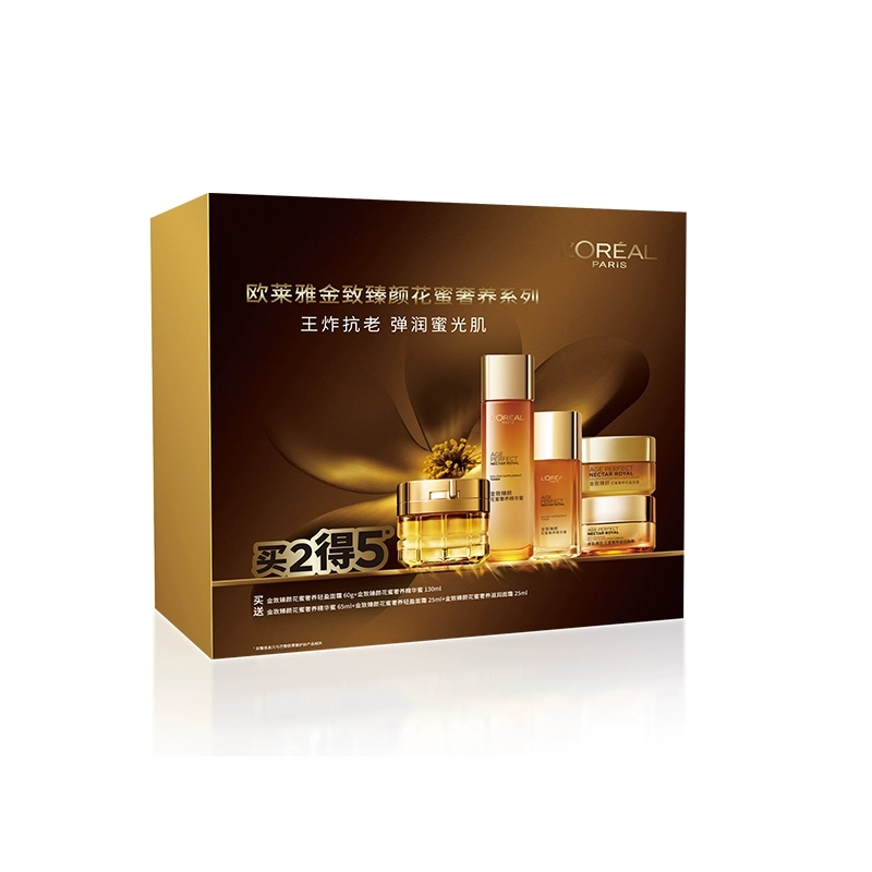欧莱雅金致臻颜花蜜奢养系列5件套