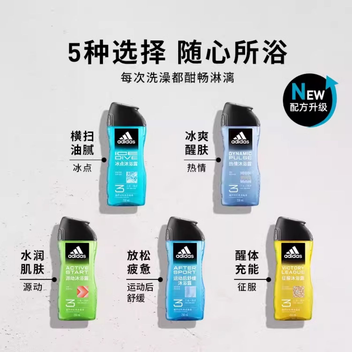 德国阿迪达斯男士三合一沐浴露