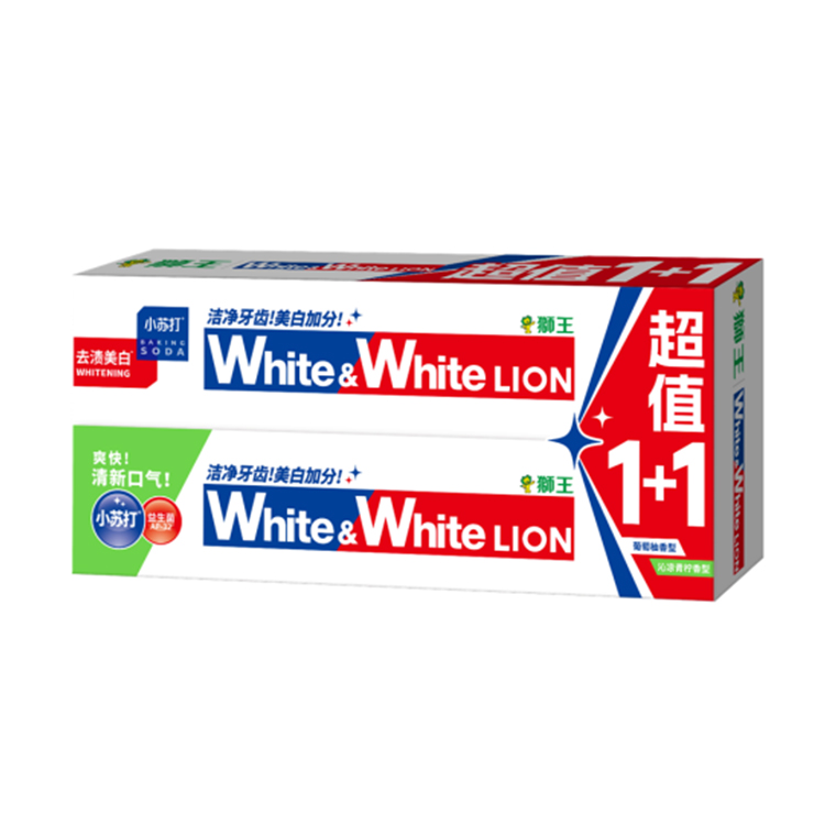 日本狮王LionWHITE组合牙膏120g*2组