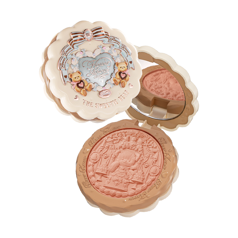 花知晓甜心小熊系列丝缎腮红01杏仁曲奇